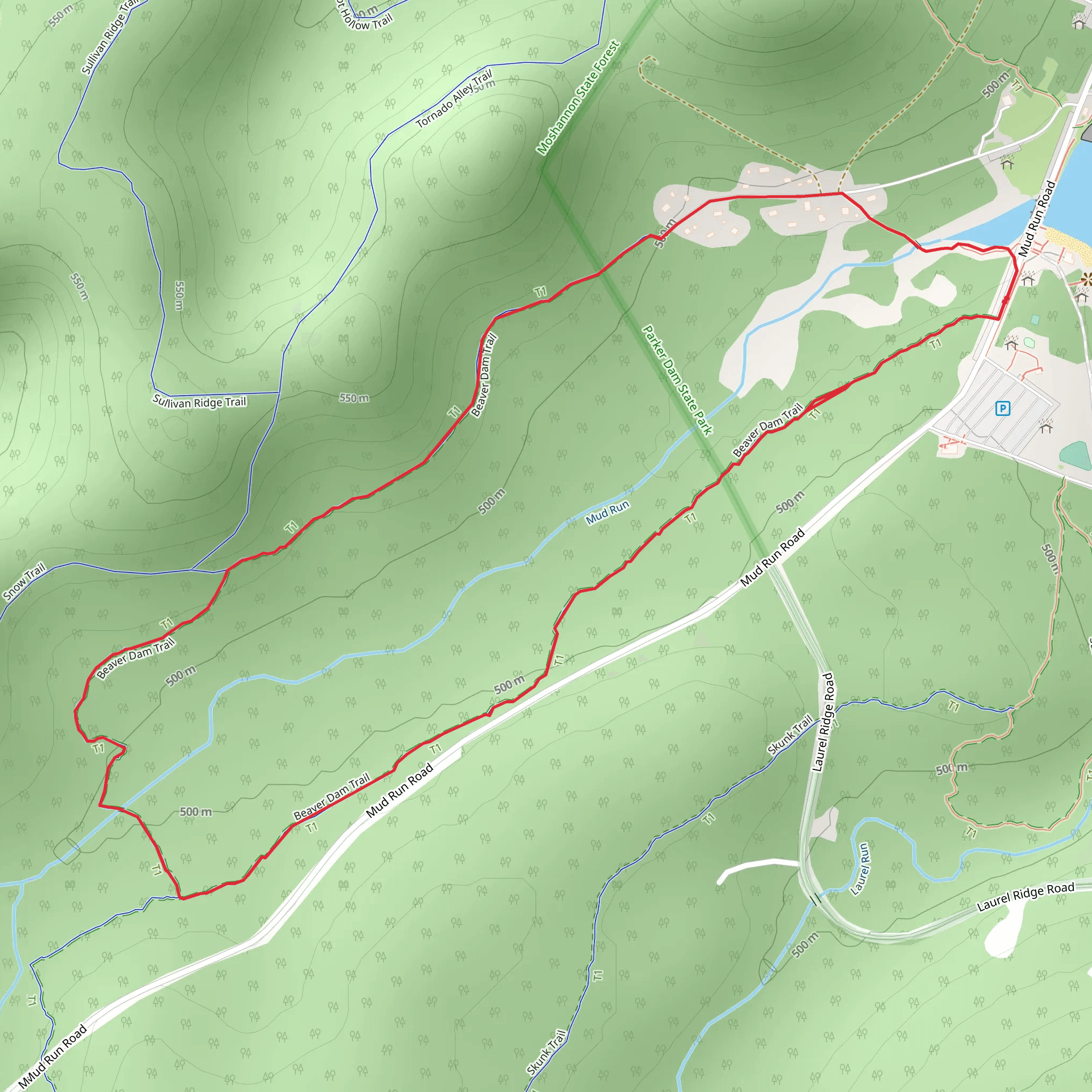 Beaver Dam Loop Trail mobile static map