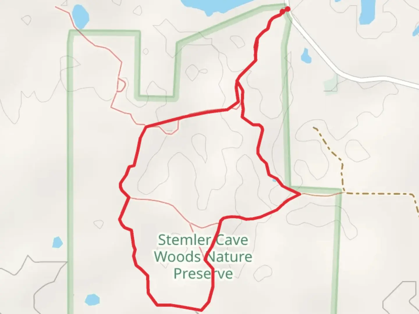 An image depicting the trail Stemler Road Loop - South and its surrounding area.
