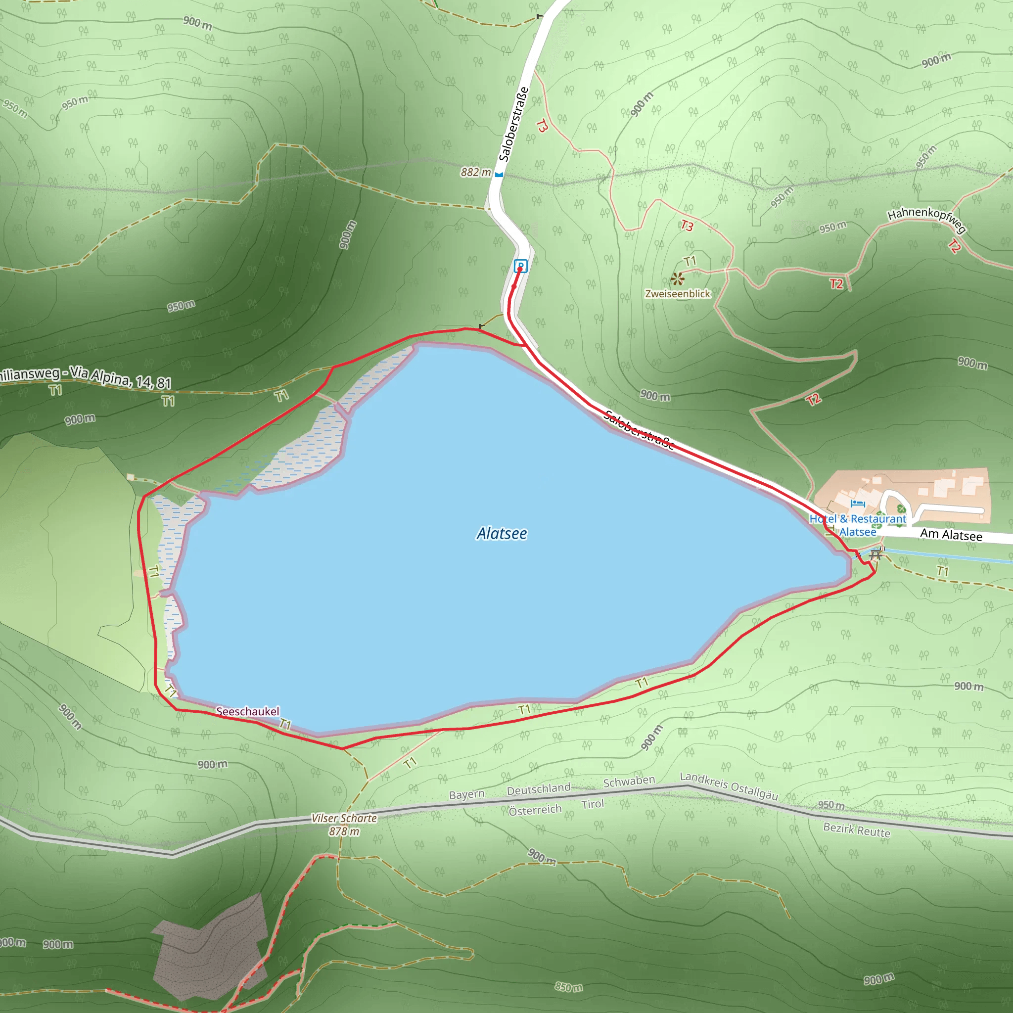 Alatsee Loop mobile static map