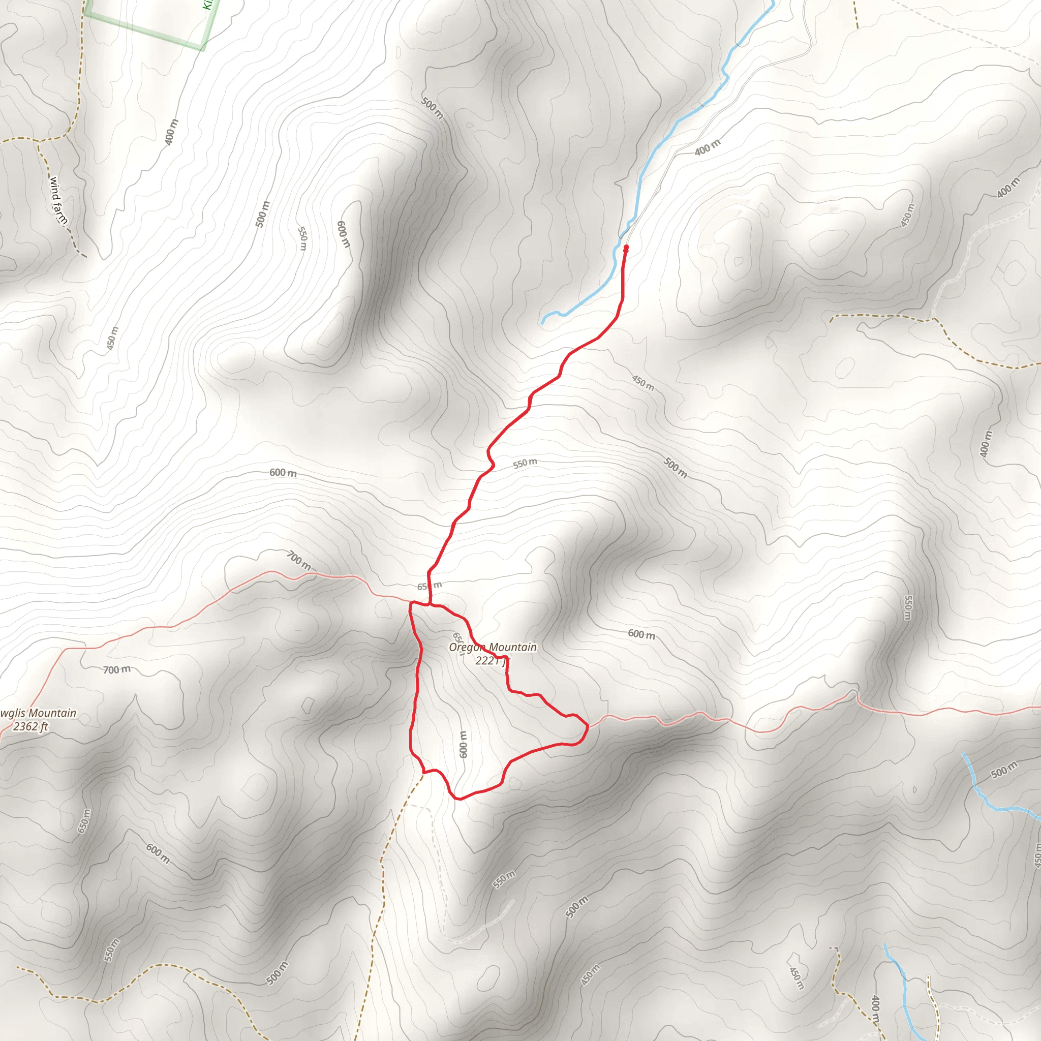 Oregon Mountain Loop mobile static map