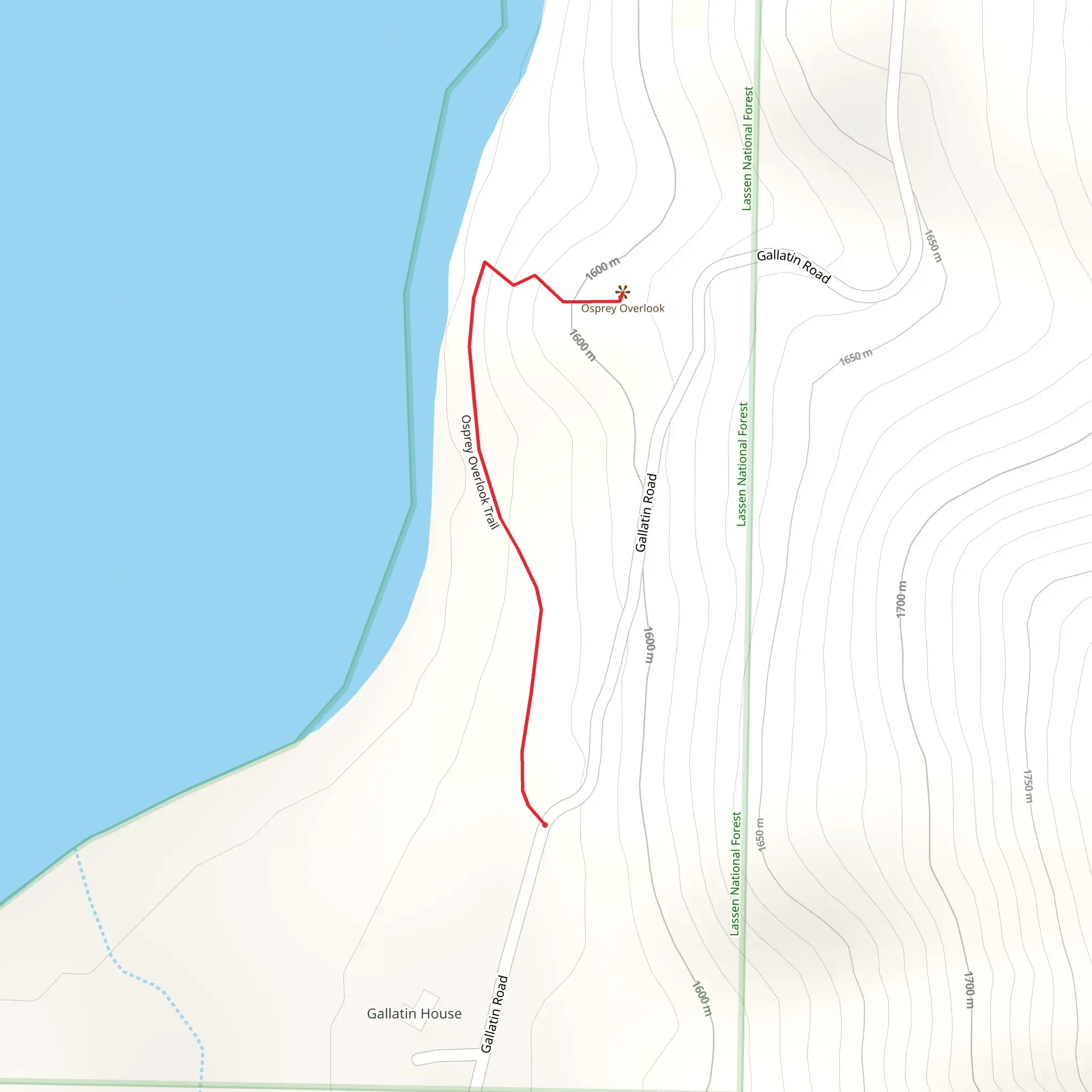 Osprey Overlook Trail mobile static map