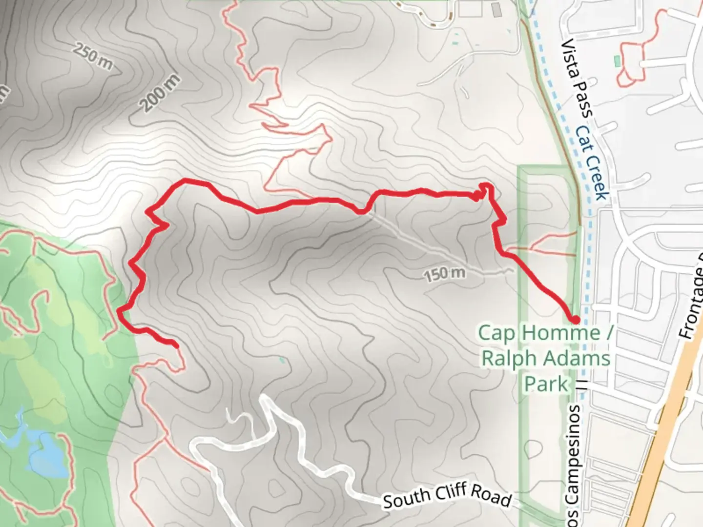 An image depicting the trail Hopalong Cassidy Trail and its surrounding area.