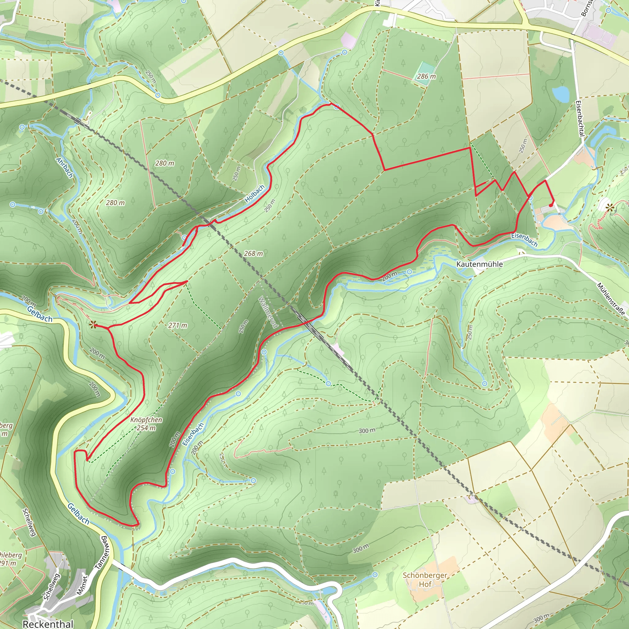 Waeller Tour Eisenbachtal Loop mobile static map