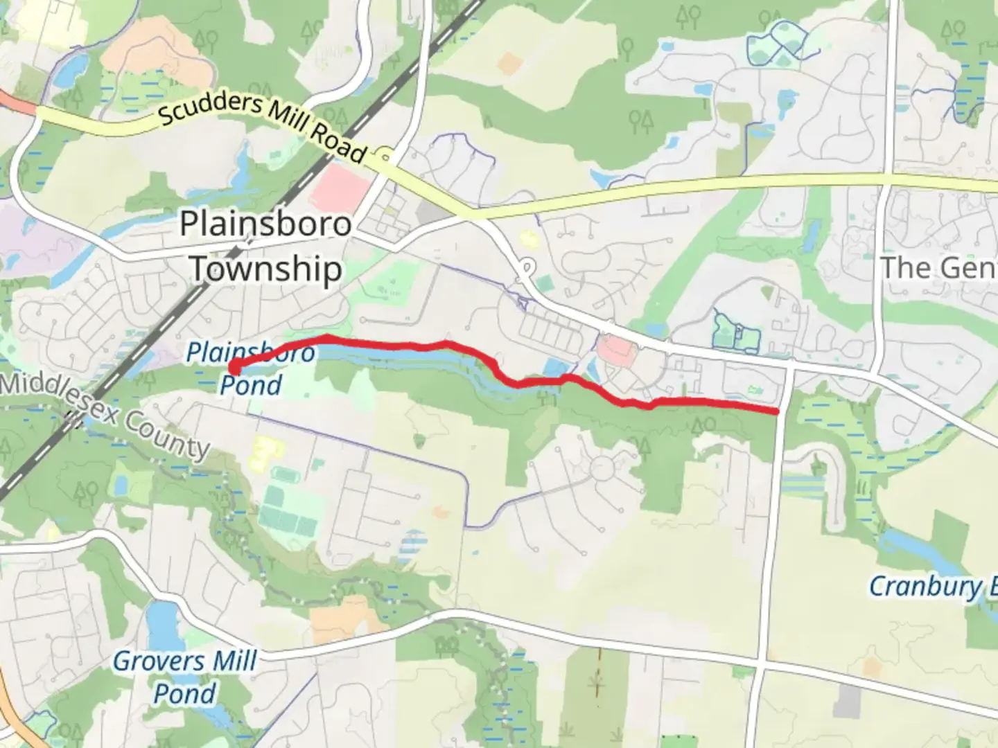 An image depicting the trail Lenape Trail and its surrounding area.