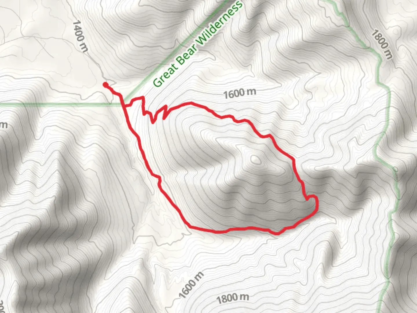 An image depicting the trail Snake Loop Trail and its surrounding area.