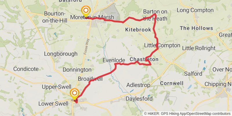 Donnington Way stage 6 Map
