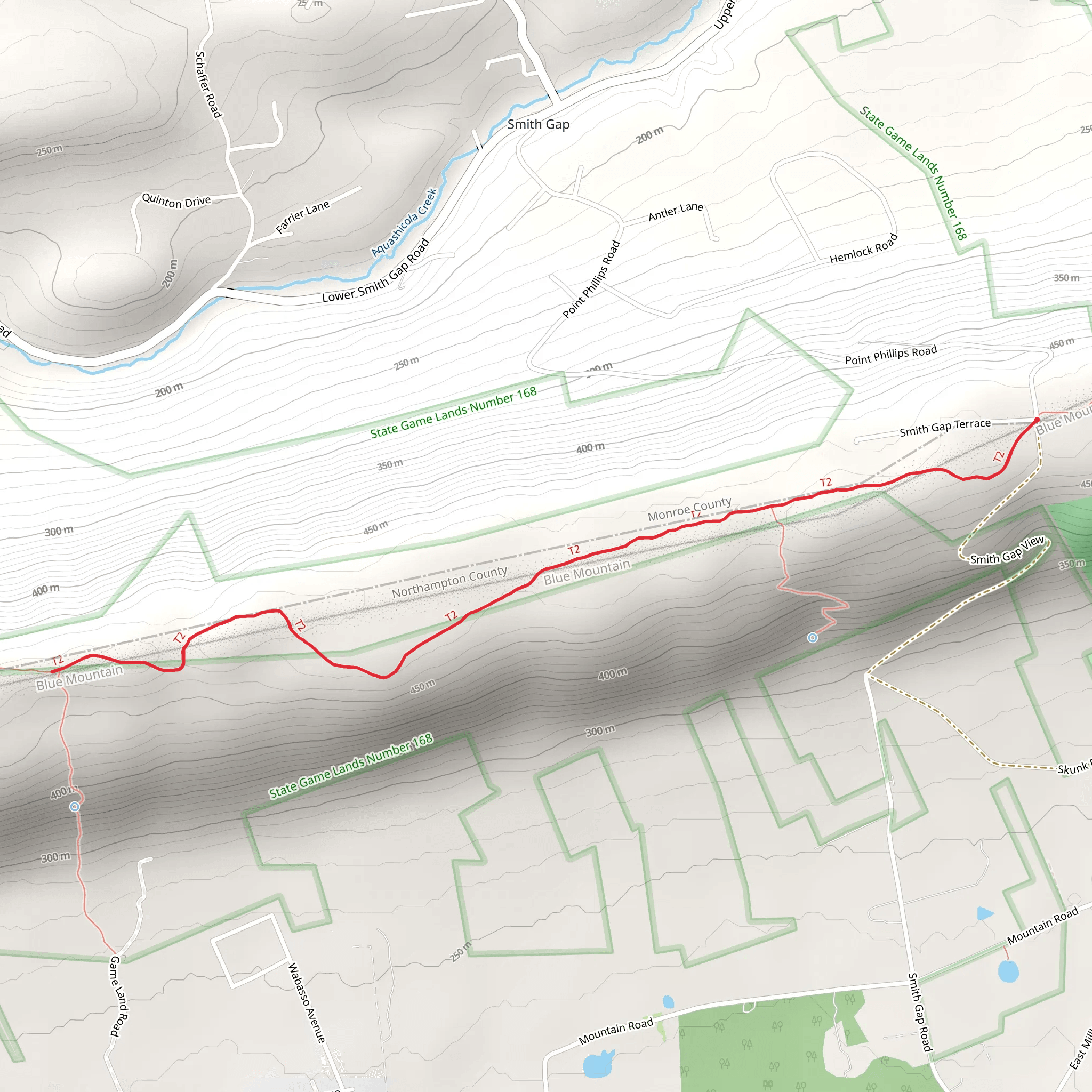 Forest Campsite Trail From Smith Gap mobile static map
