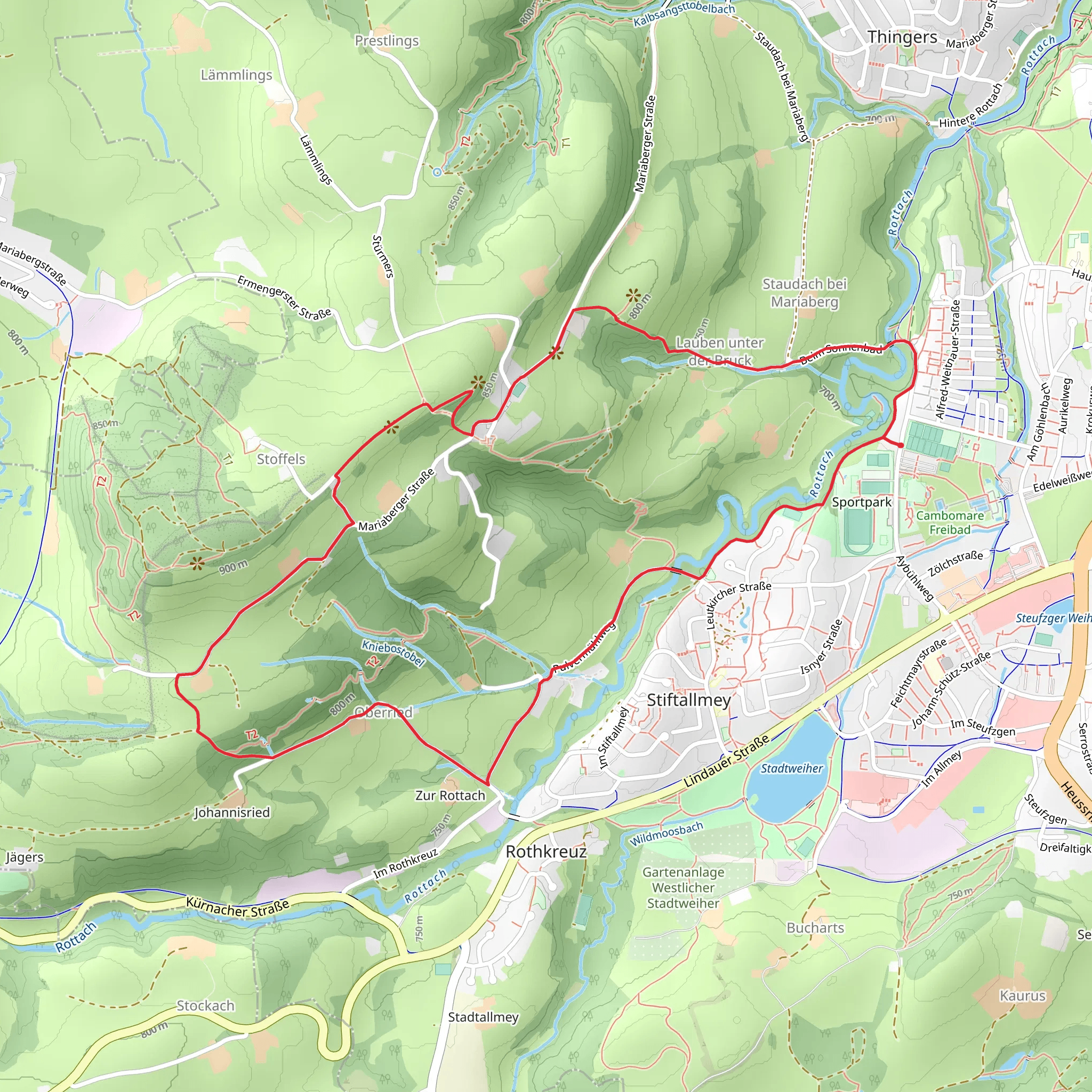 Mariaberg Loop mobile static map