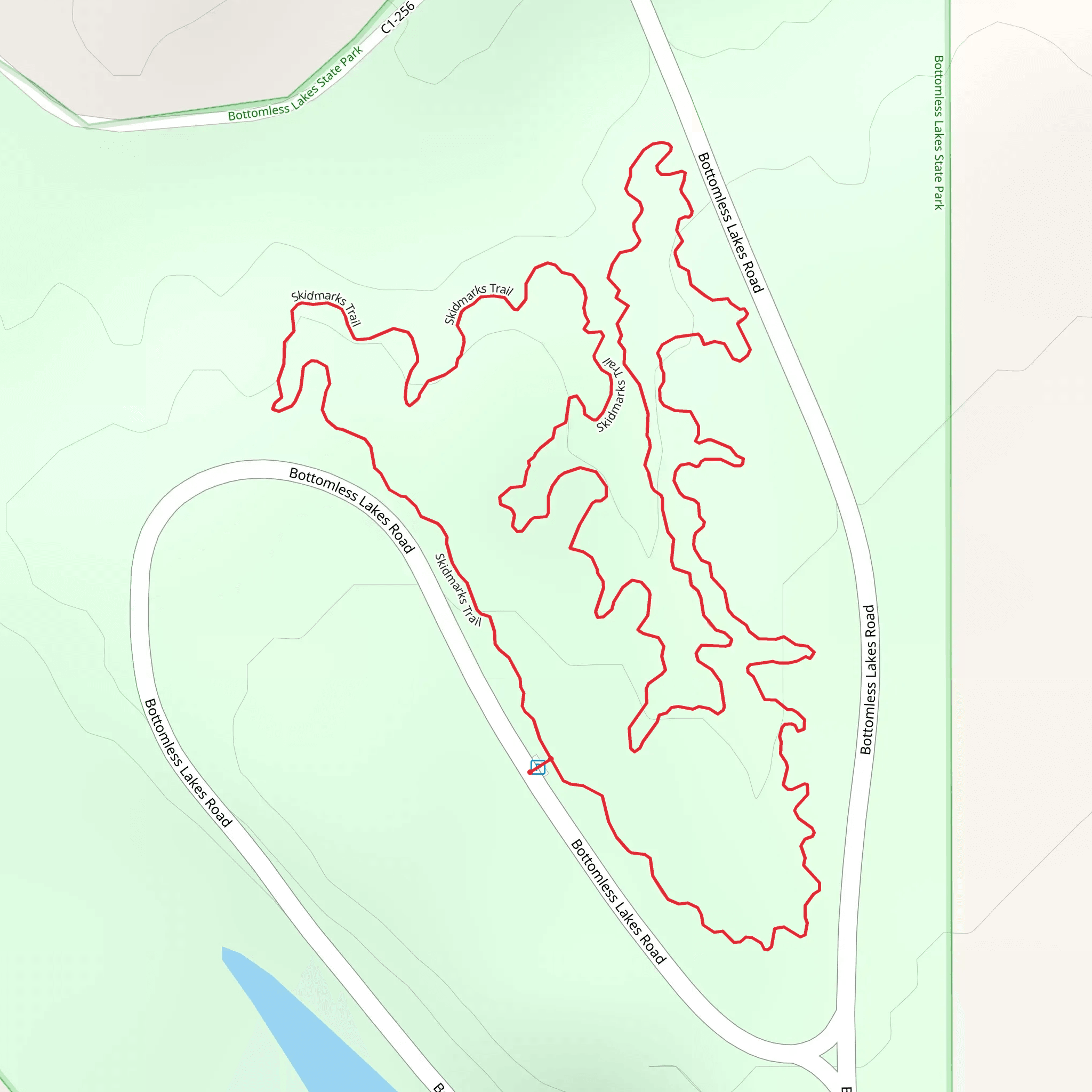 Skidmarks Loop Trail mobile static map