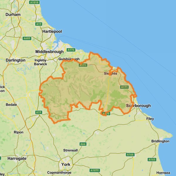 North York Moors National Park mobile static map