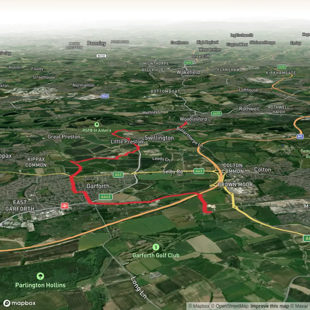 An image depicting the trail Leeds Country Way Day 4 and its surrounding area.