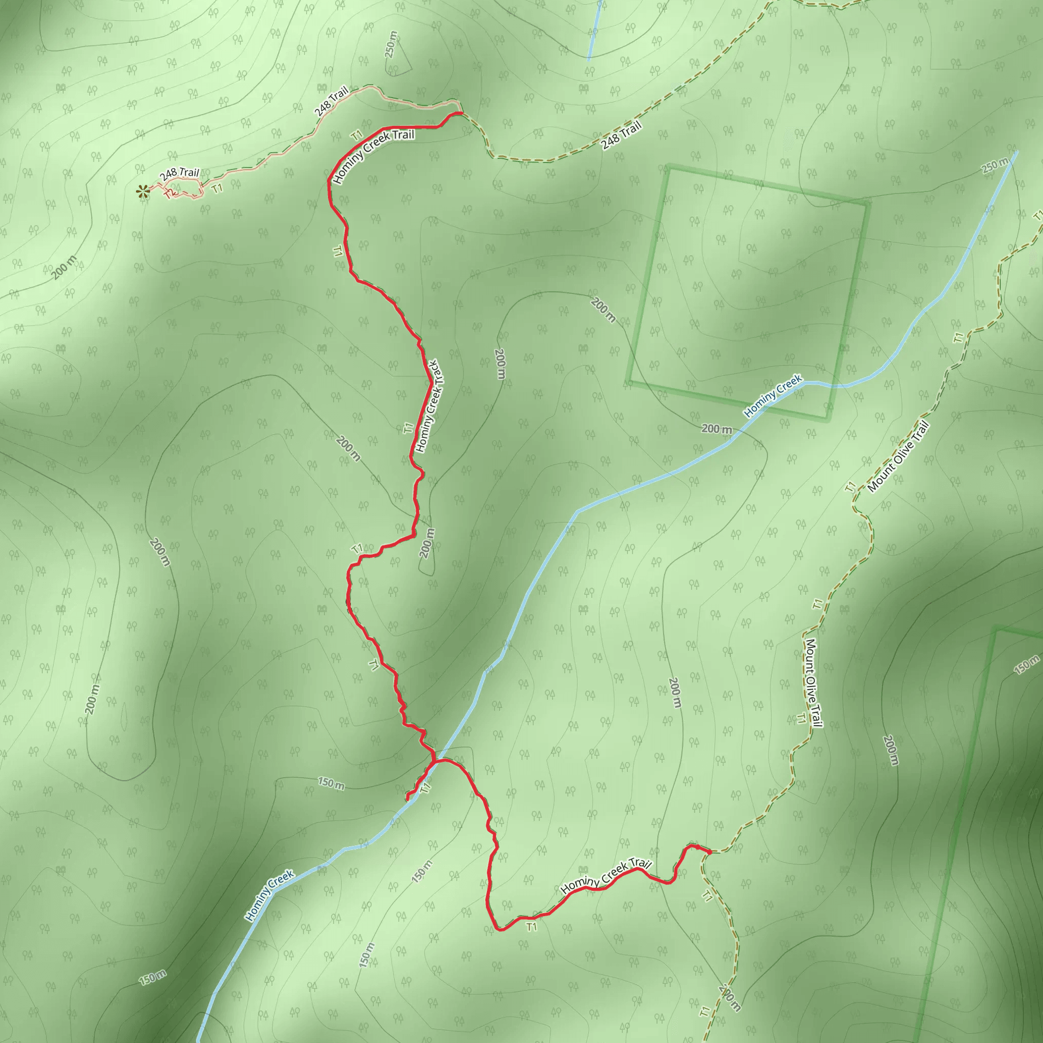 Hominy Creek Track mobile static map