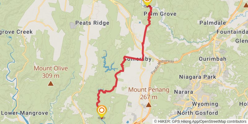 The Great North Walk stage 8 Map