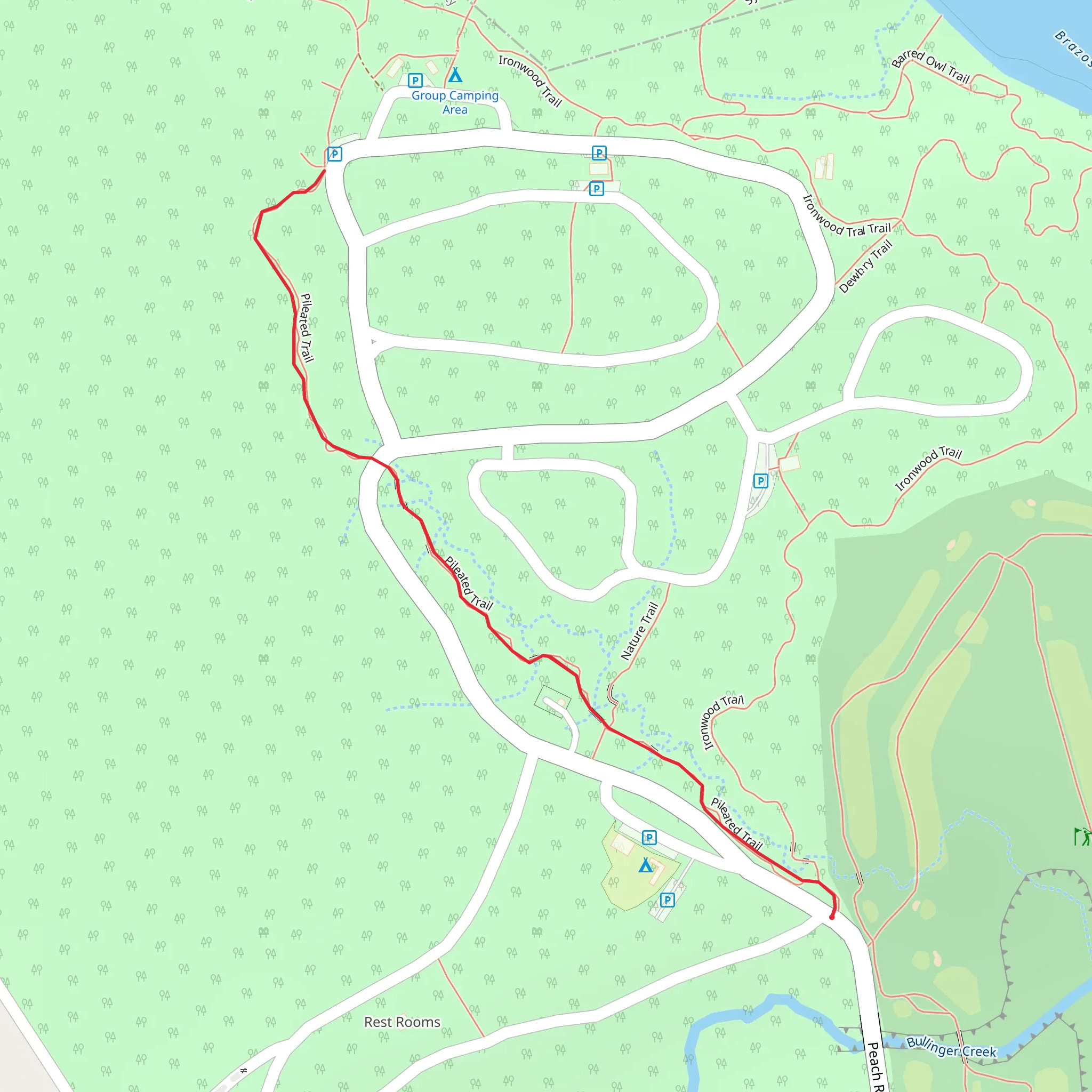 Pileated Trail mobile static map