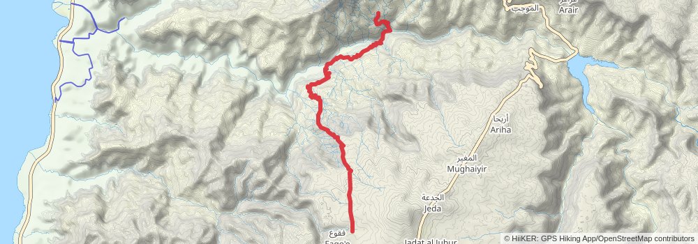Jordan Trail stage 17 Map
