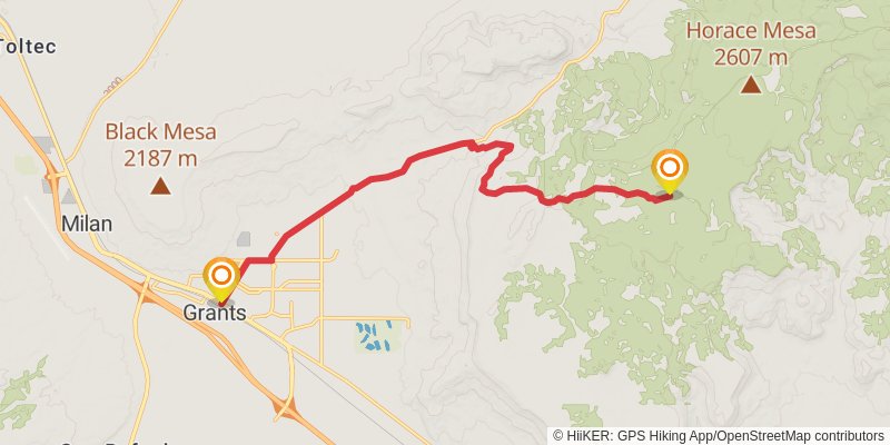 Continental Divide Trail - New Mexico stage 47 Map