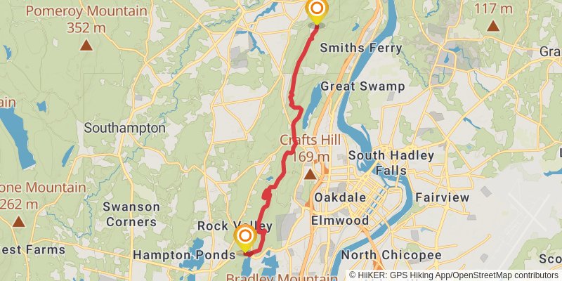 Metacomet-monadnock Trail stage 2 Map