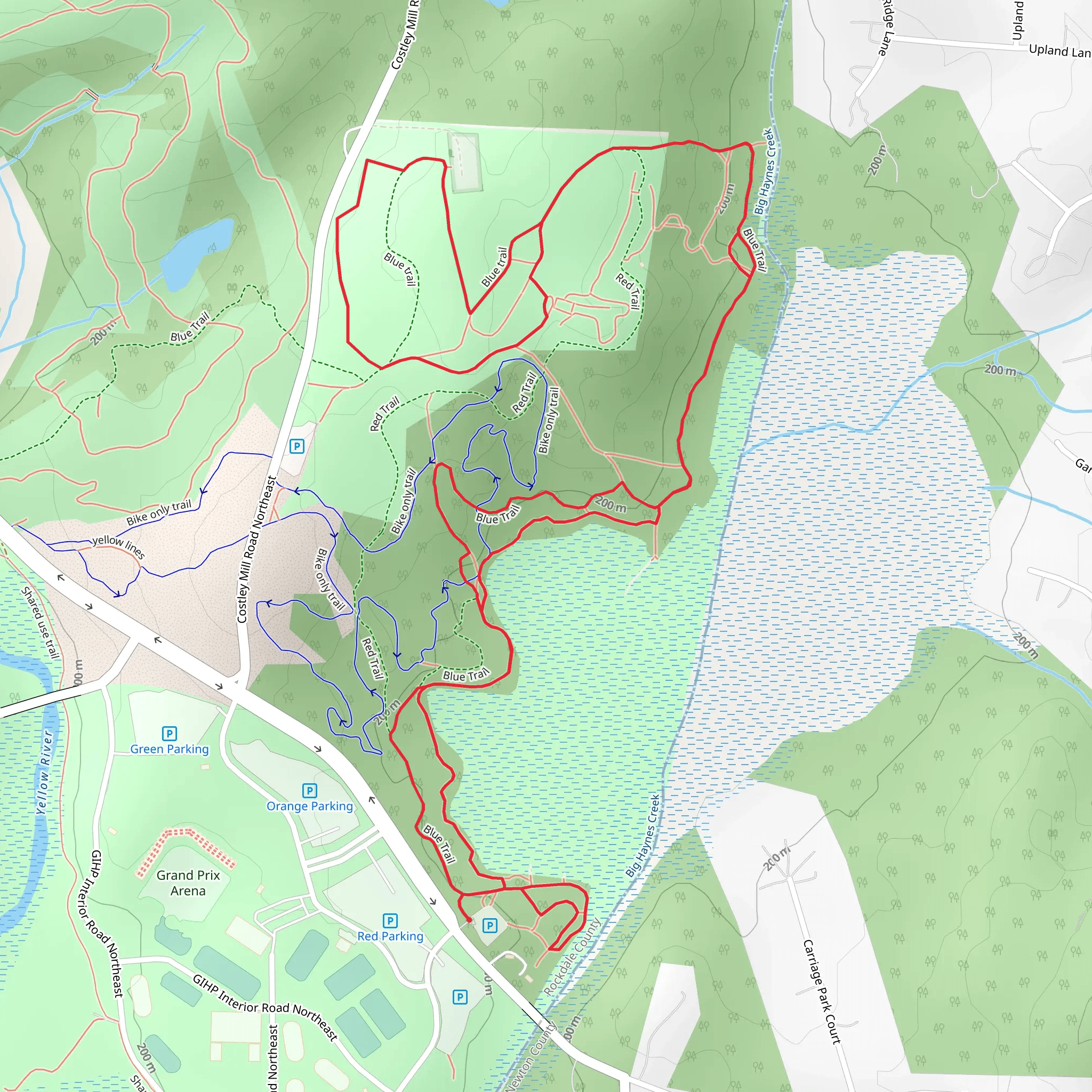 Blue Loop Trail mobile static map