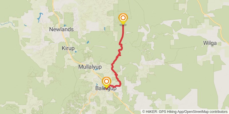 Bibbulmun Track stage 21 Map