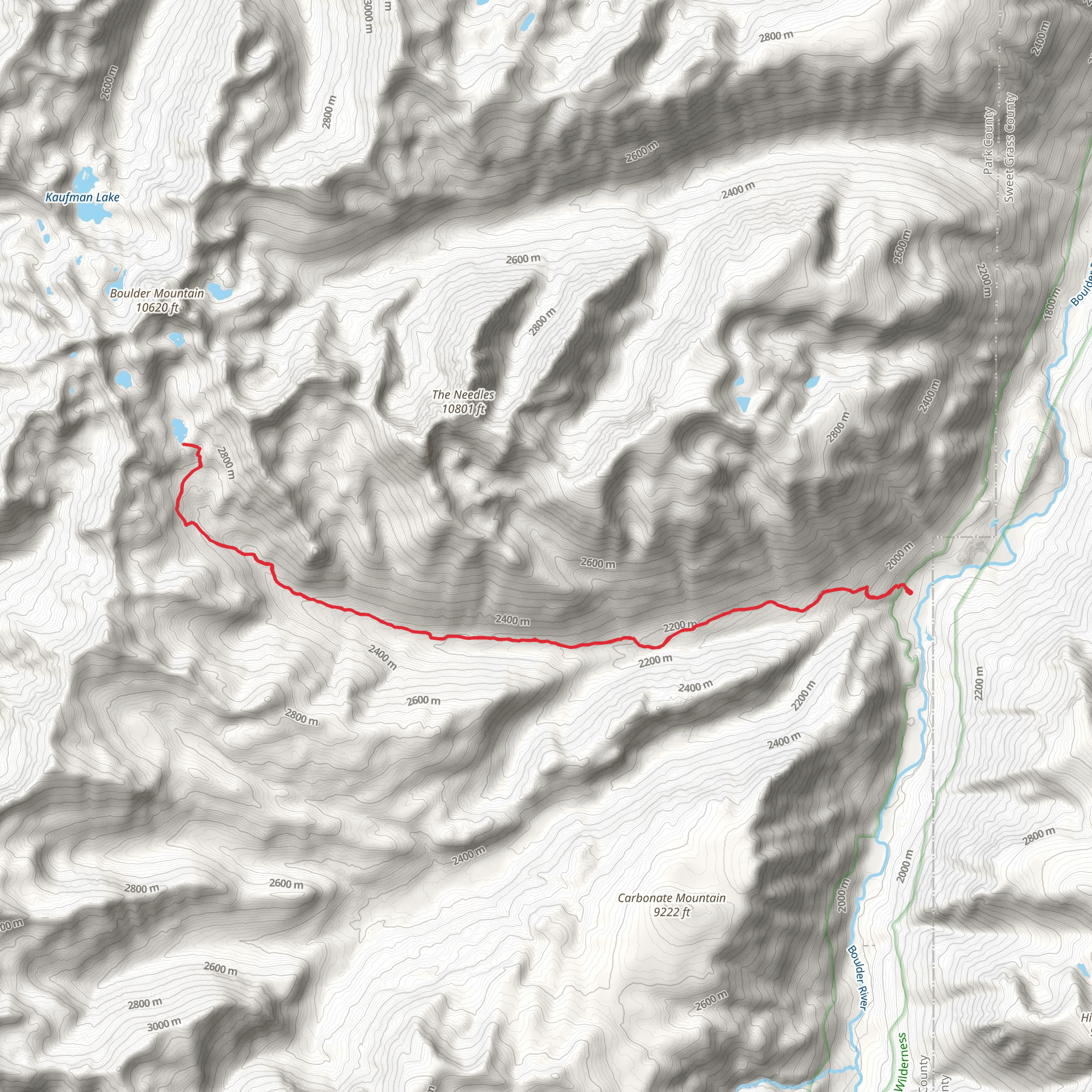 Silver Lake via Fourmile Trail mobile static map