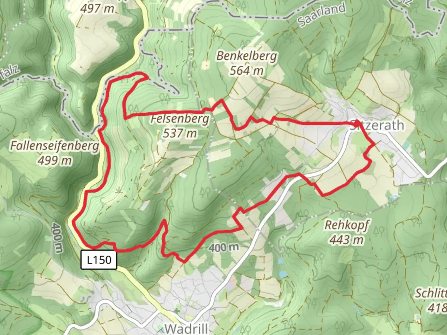 An image depicting the trail Wadrill Tafeltour and its surrounding area.