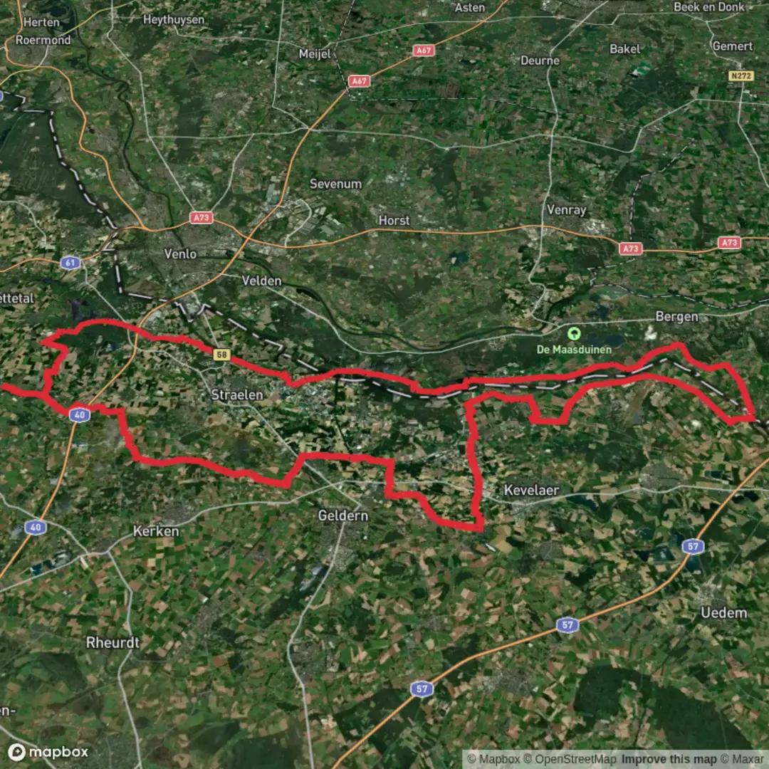An image depicting the trail Dorperheide, Heerenven, Eckeltse Bergen and Diekmes via Dorperheideweg and its surrounding area.