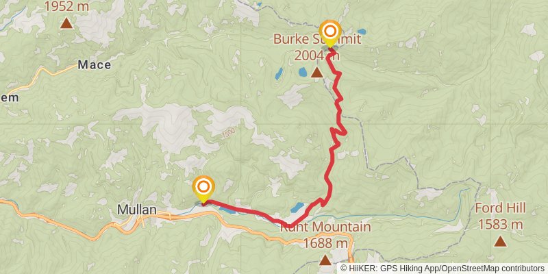 Idaho Centennial Trail stage 65 Map