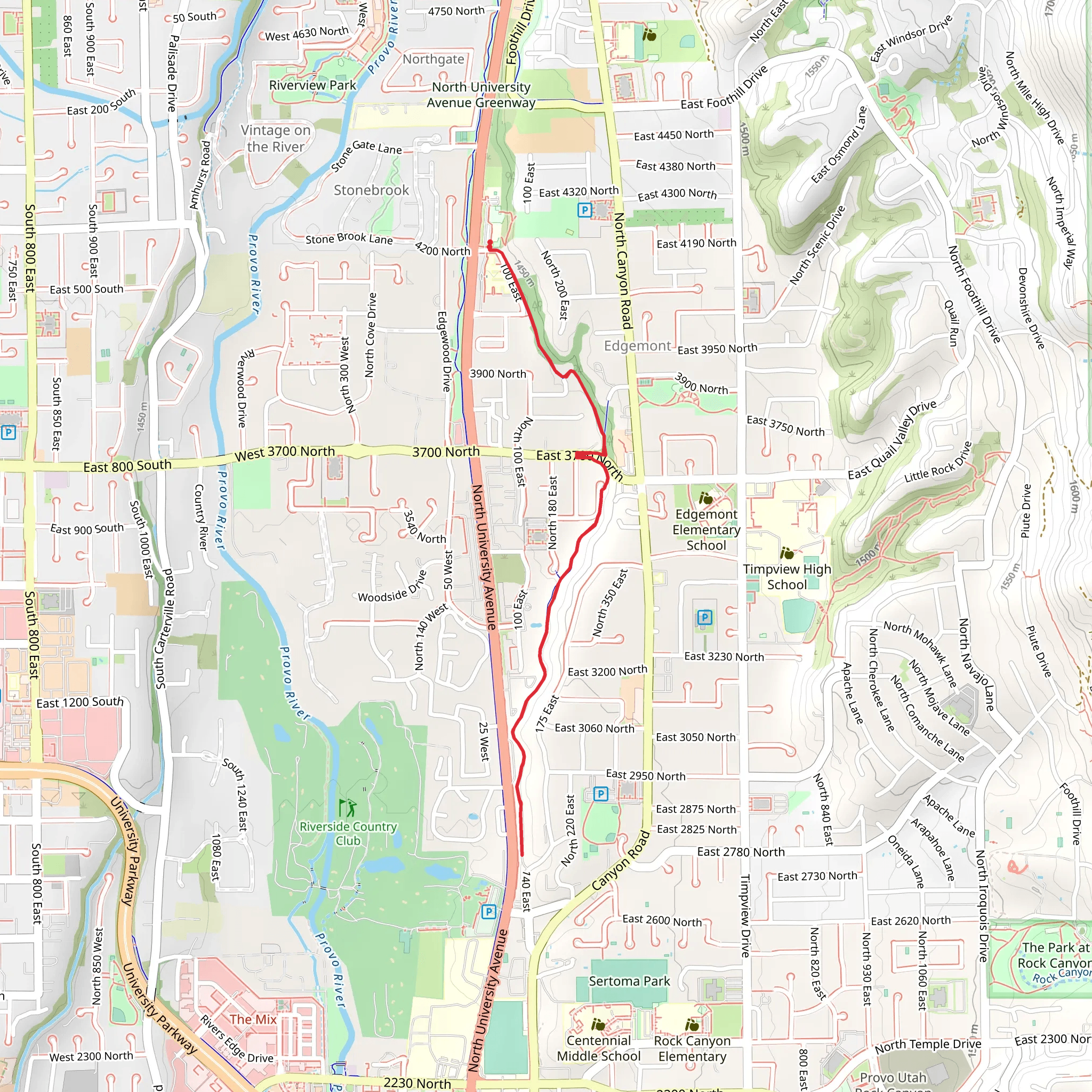 Lover's Lane mobile static map