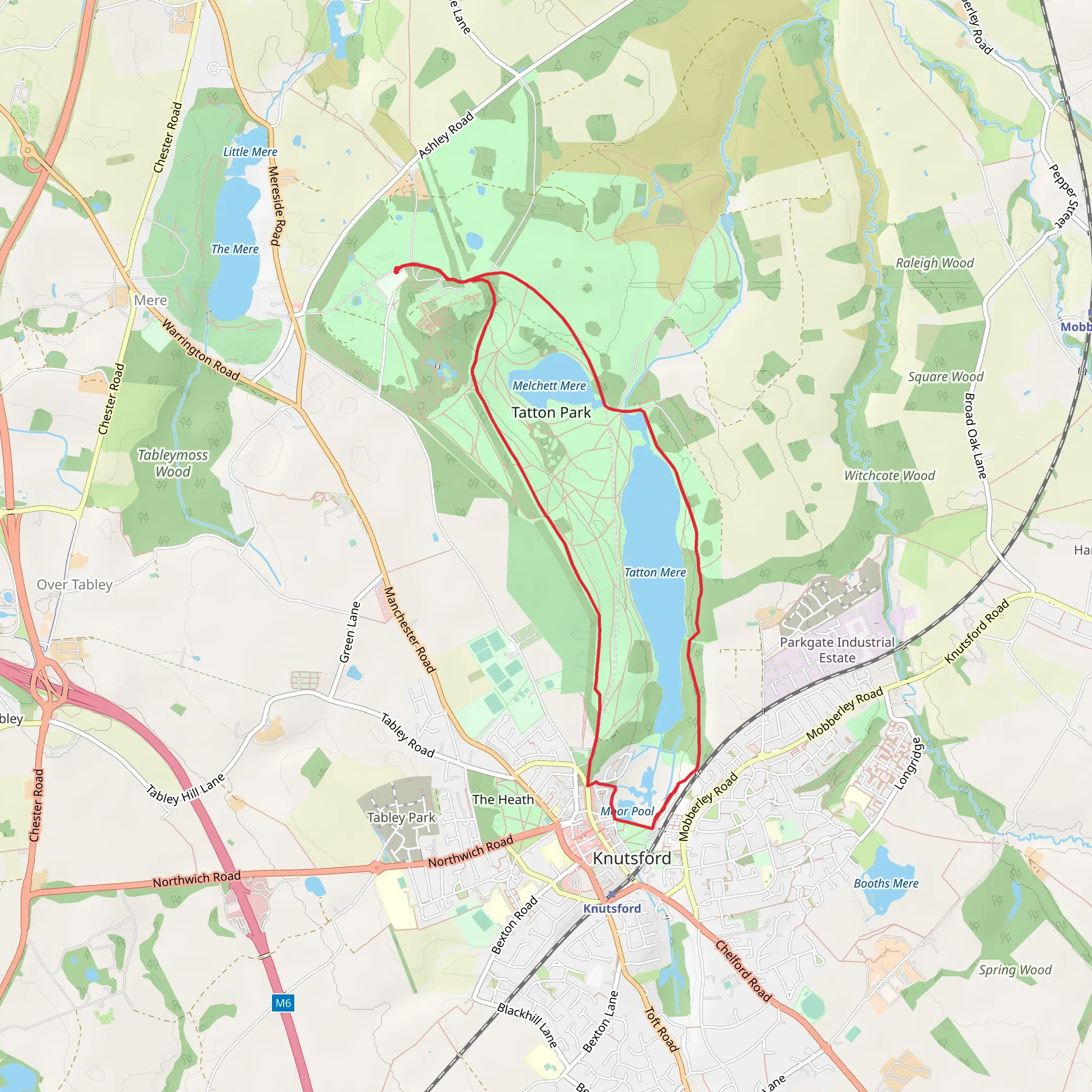 Tatton Park and Tatton Mere Loop mobile static map