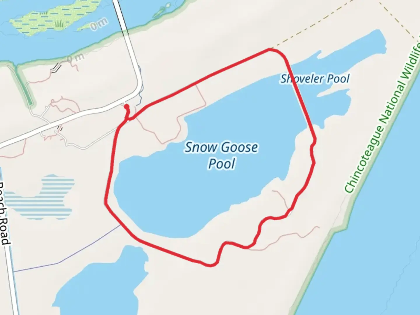 An image depicting the trail Snow Goose and Shoveler Pool Loop and its surrounding area.
