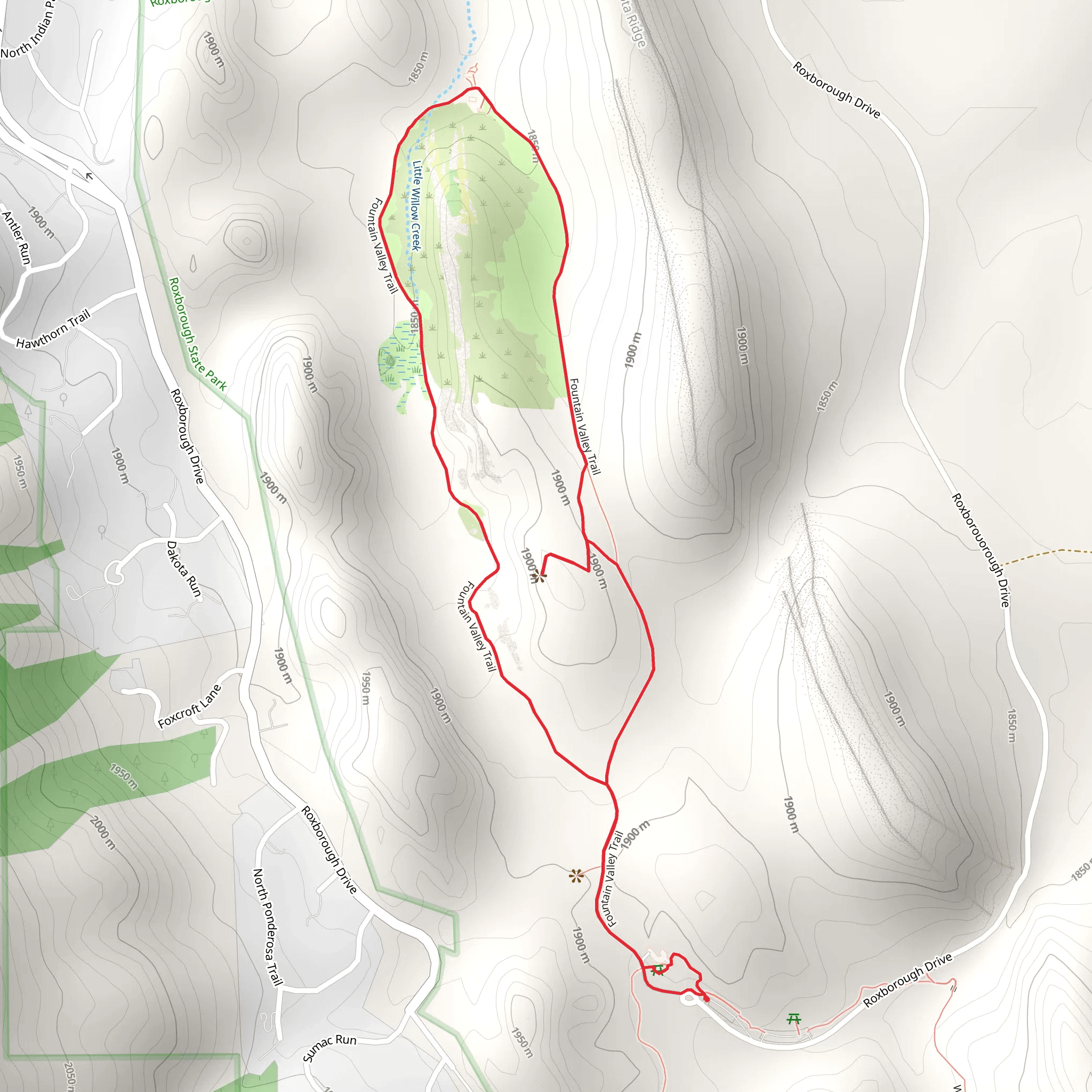 Fountain Valley Loop Trail mobile static map