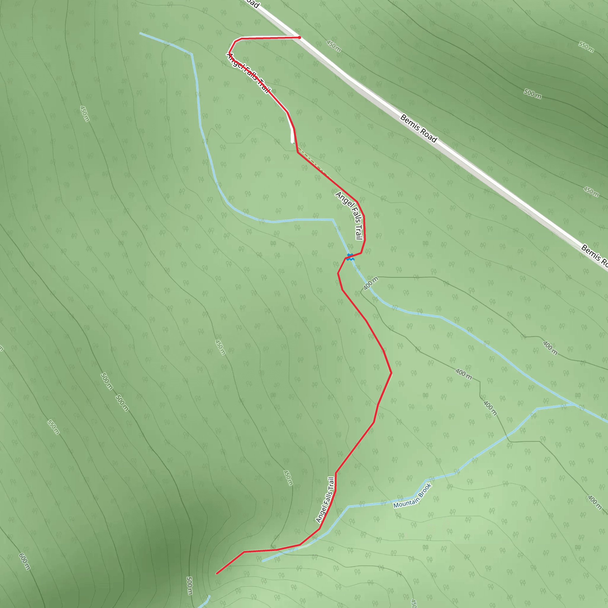 Angel Falls Trail mobile static map