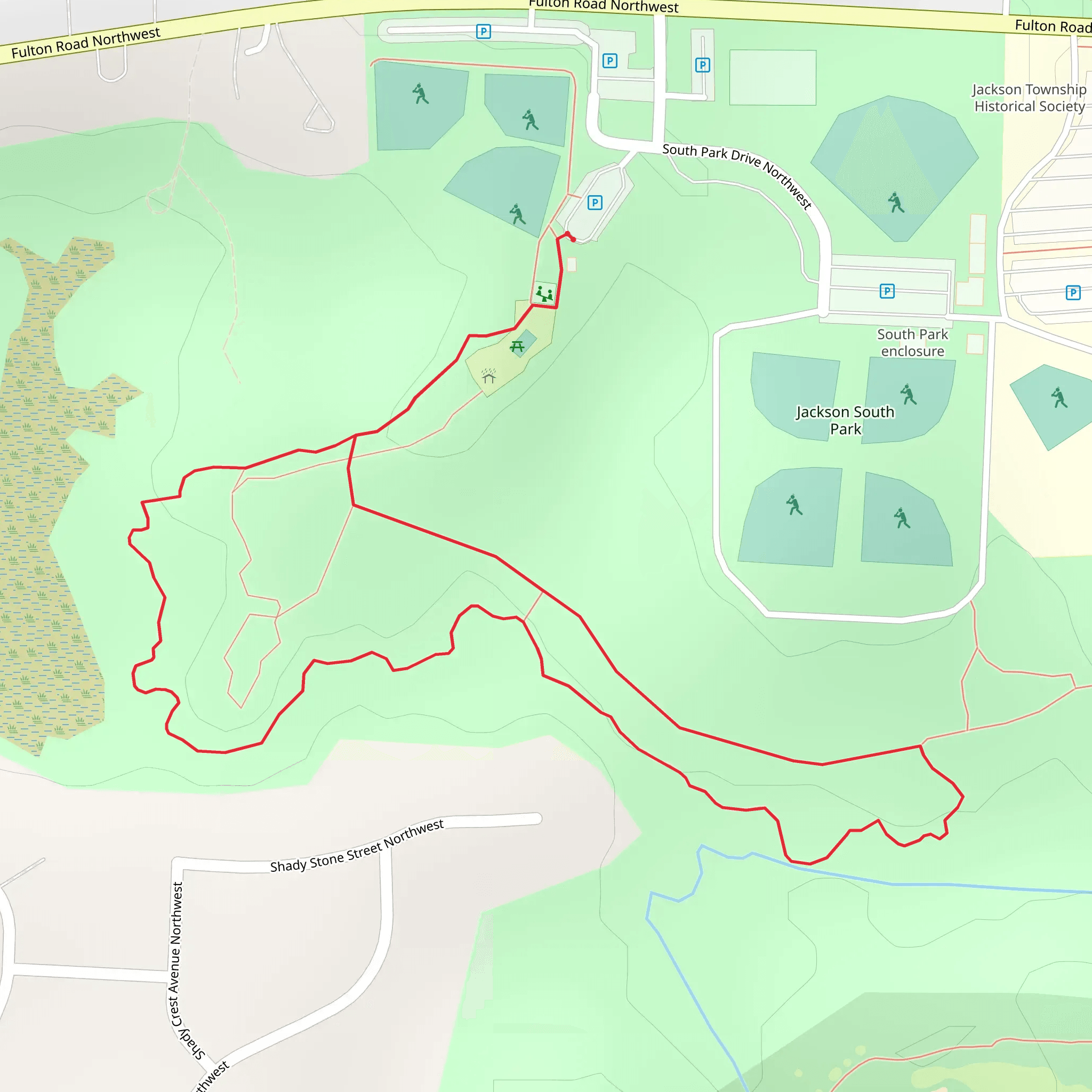 Jackson Bog State Nature Preserve Loop mobile static map