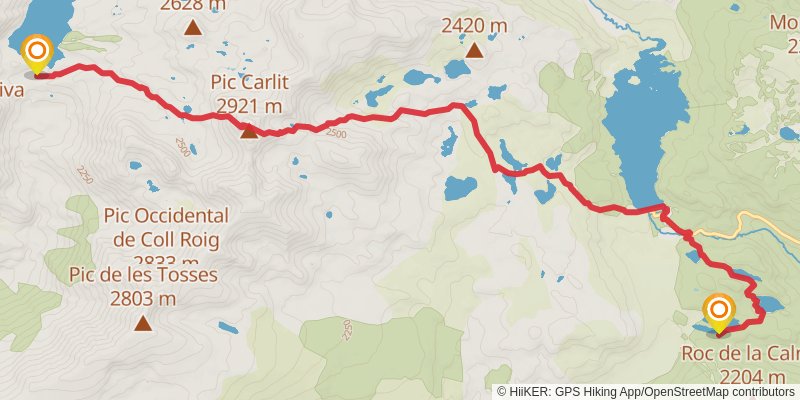 Haute Randonnée Pyrénéenne stage 42 Map