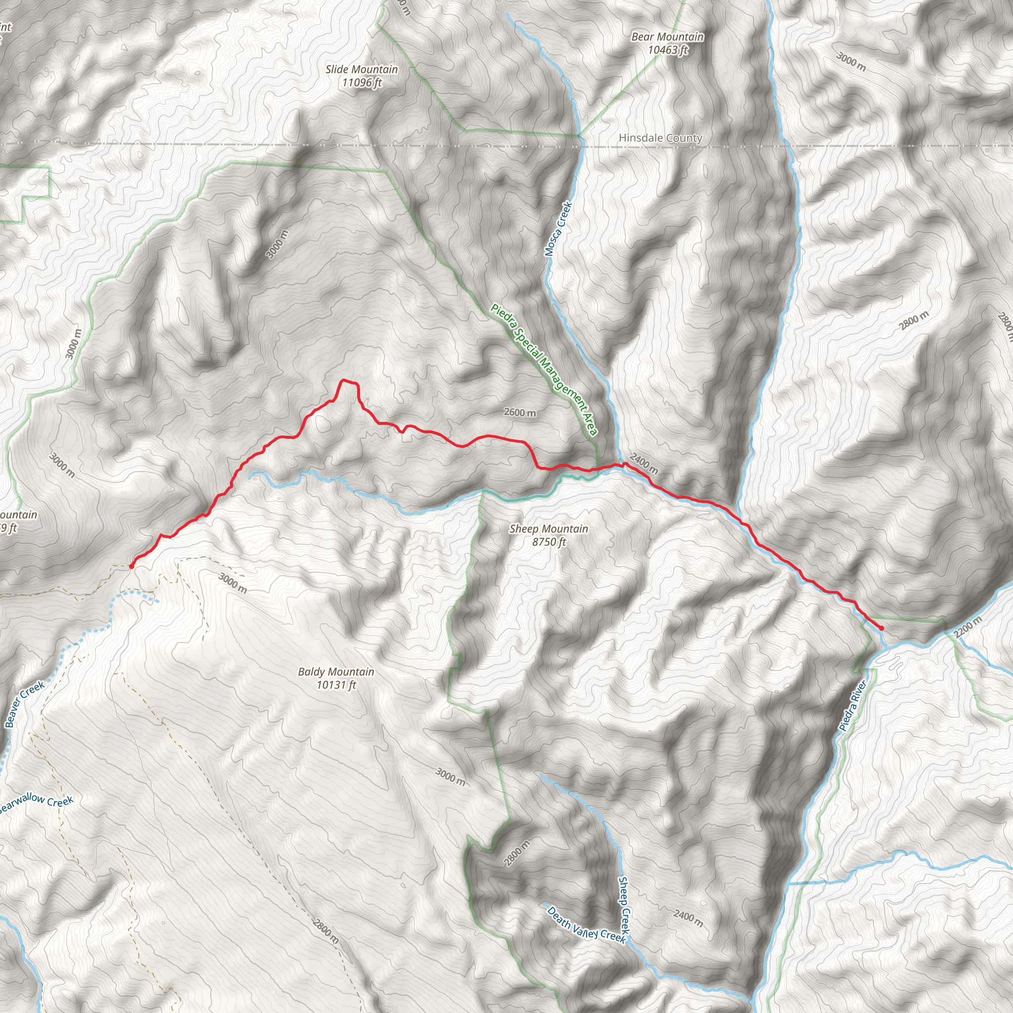 First Fork Trail mobile static map