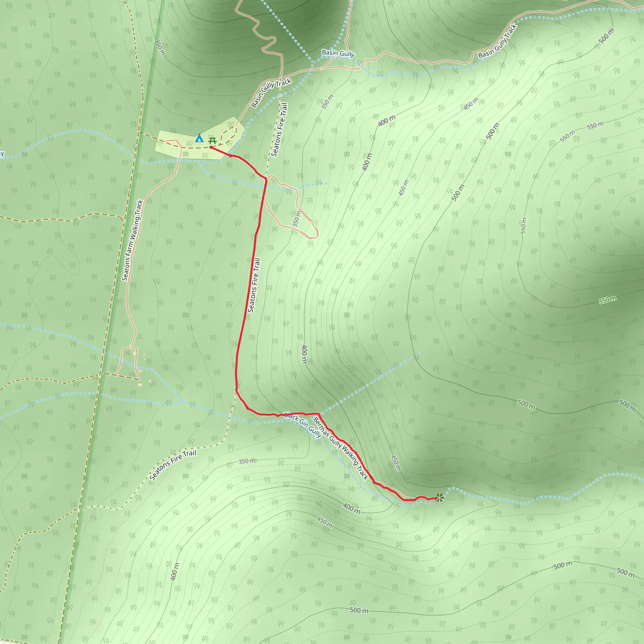 Bertha's Gully Track mobile static map