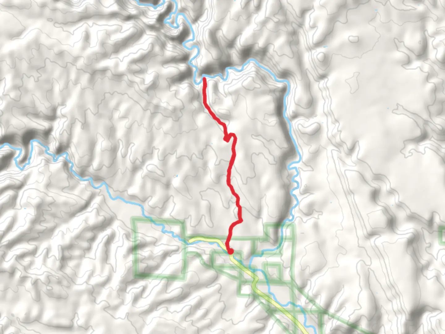 An image depicting the trail Little Bear Canyon Trail and its surrounding area.