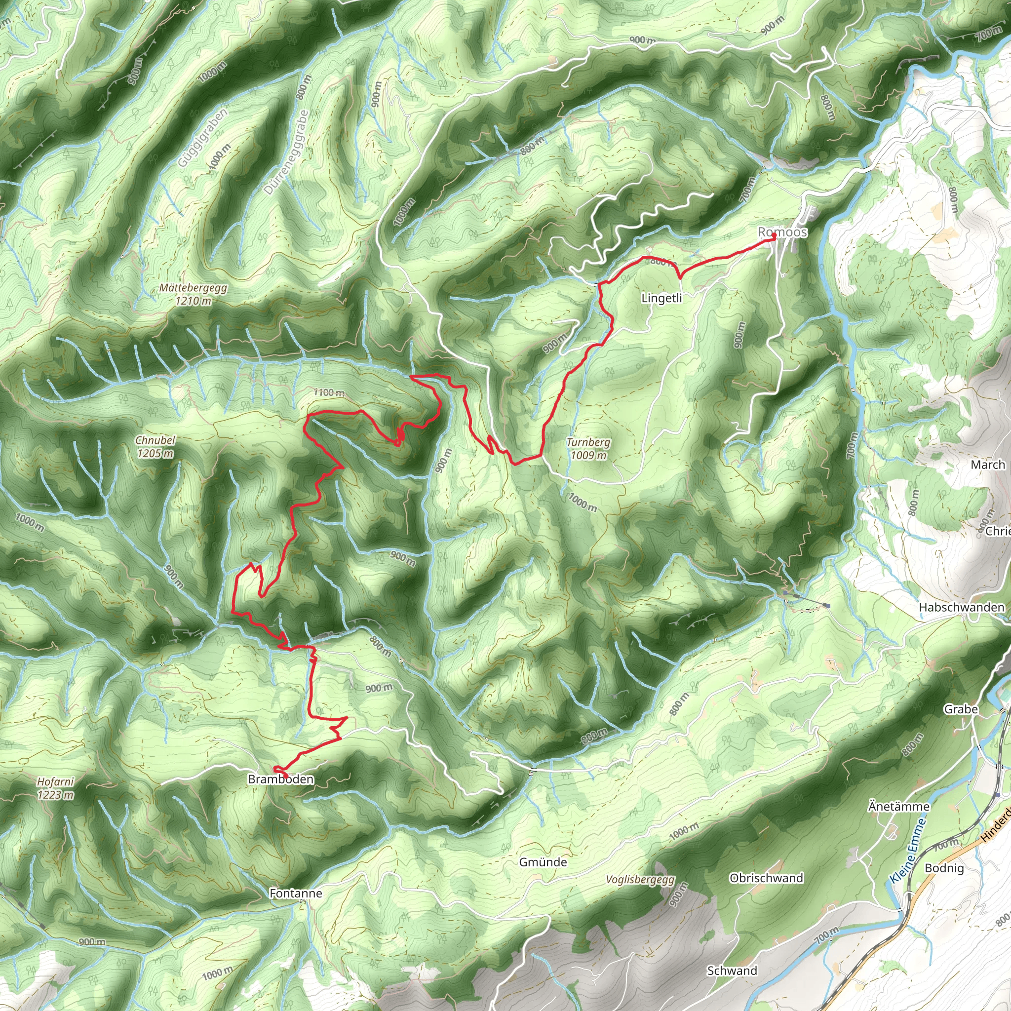 Charcoal Path mobile static map