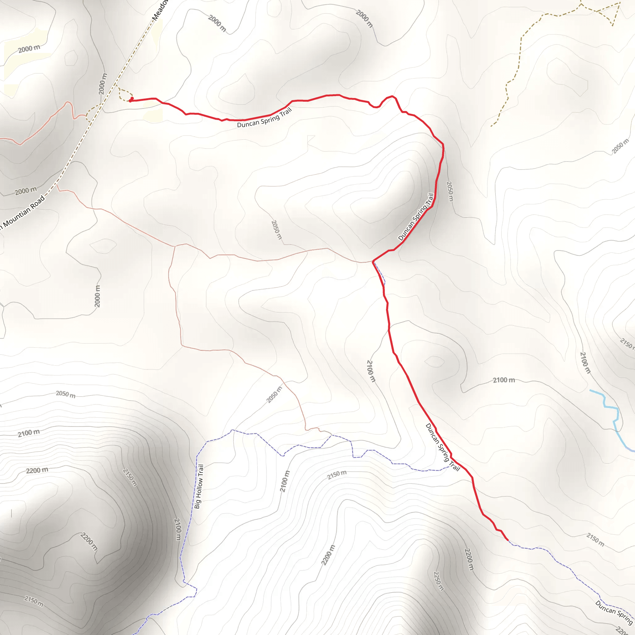 Duncan Spring Trail mobile static map