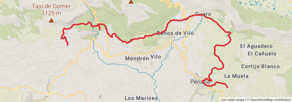 GR 249 Gran Senda de Málaga stage 11 Map