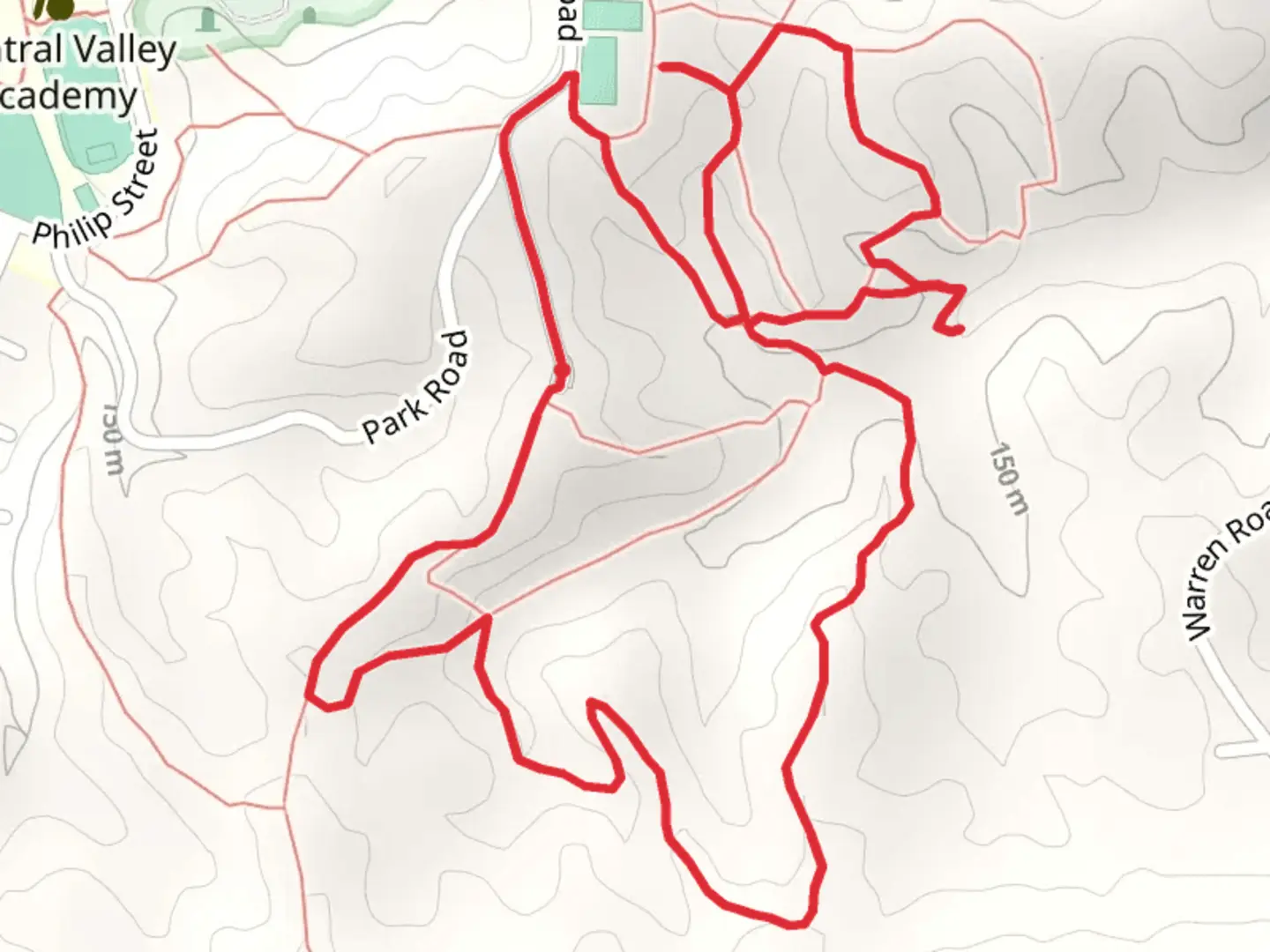 An image depicting the trail Horseshoe Trail and Rabbit trail Loop - Park Road and its surrounding area.