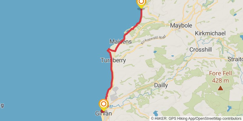 Ayrshire Coastal Path stage 3 Map