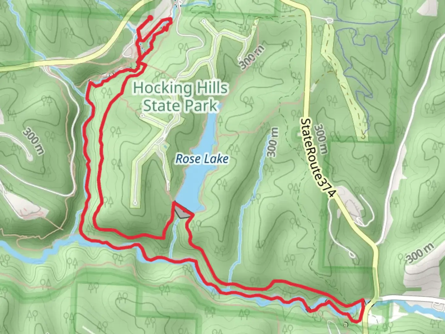 An image depicting the trail Buckeye Trail and Gorge Overlook Trail and its surrounding area.