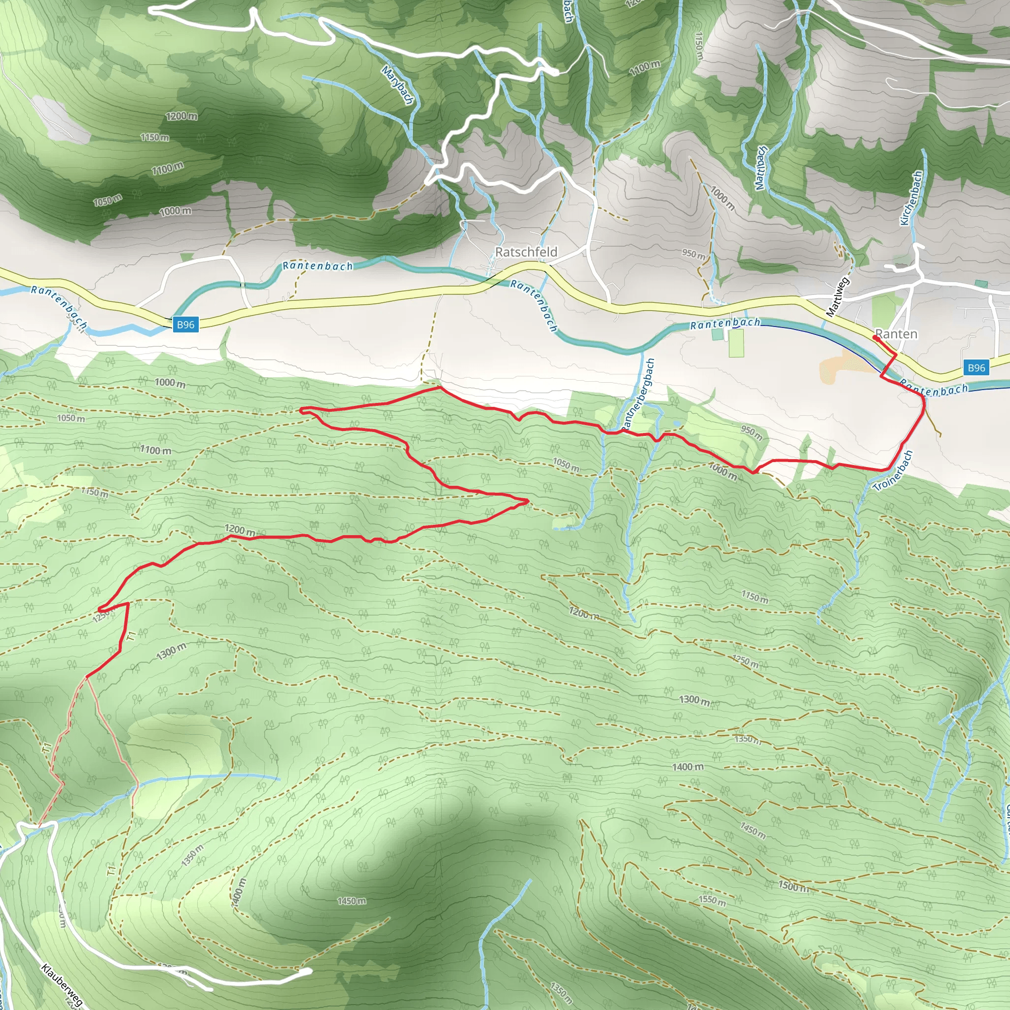 Ranten to the Allgaueck Hike mobile static map