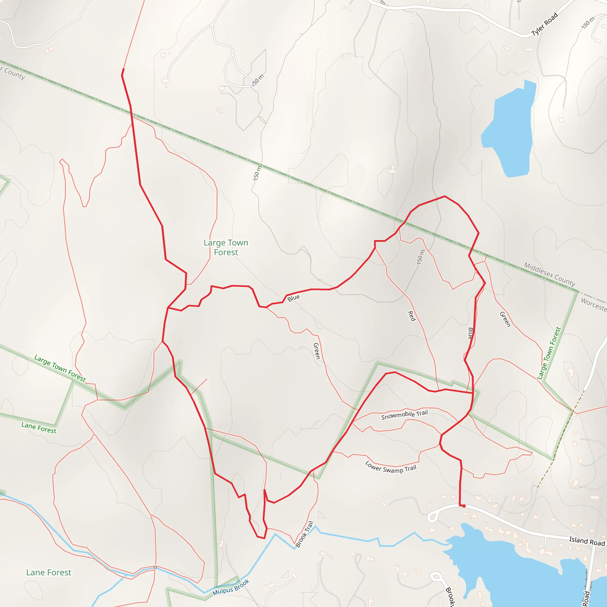 Mulpus Brook - Island Road mobile static map