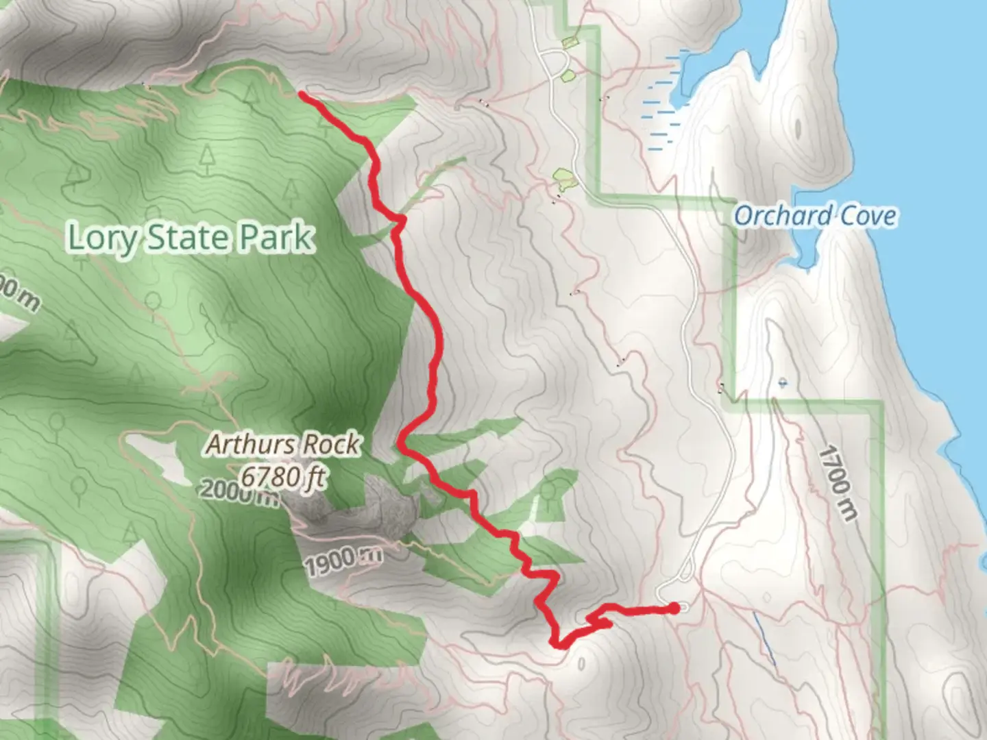 An image depicting the trail Well Gulch Nature and Arthur's Rock Trail and its surrounding area.
