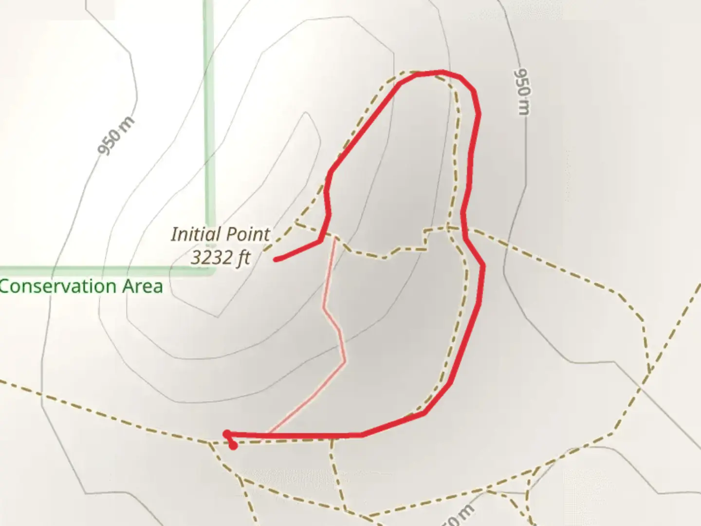 An image depicting the trail Initial Point and its surrounding area.