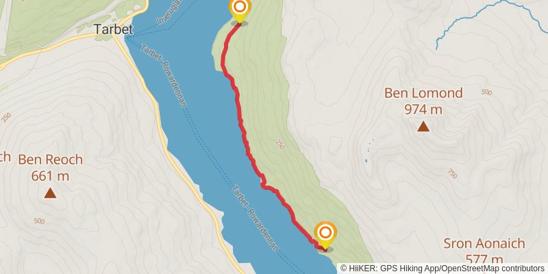West Highland Way alt 2 Map
