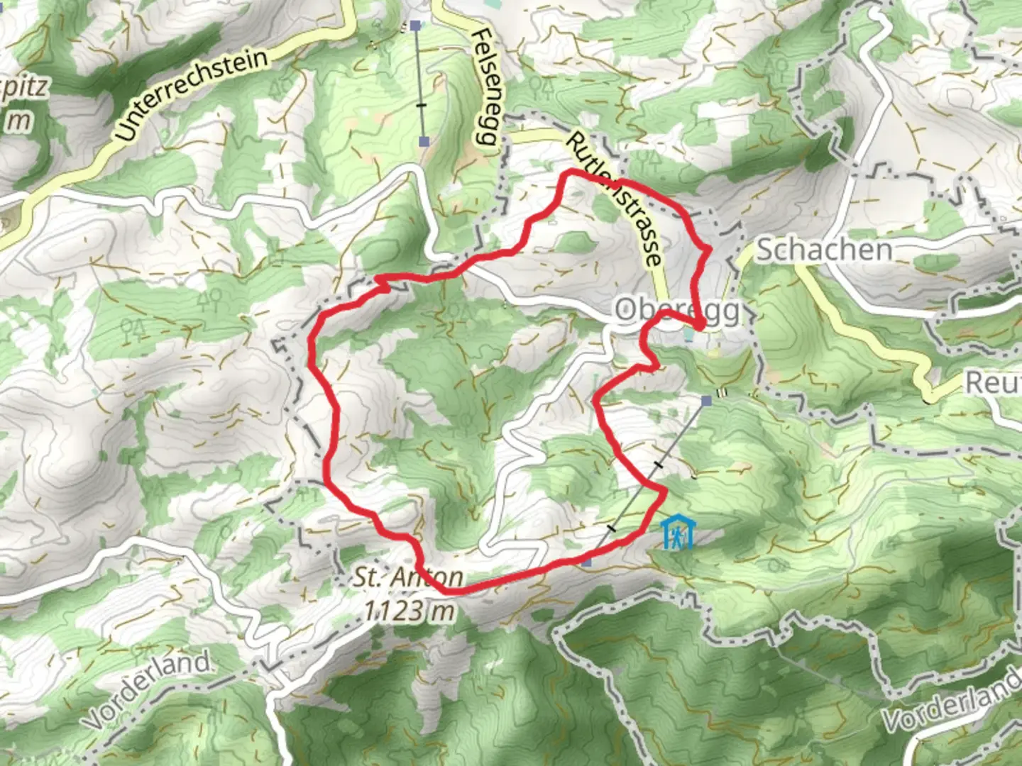 An image depicting the trail Oberegg Loop Trail and its surrounding area.