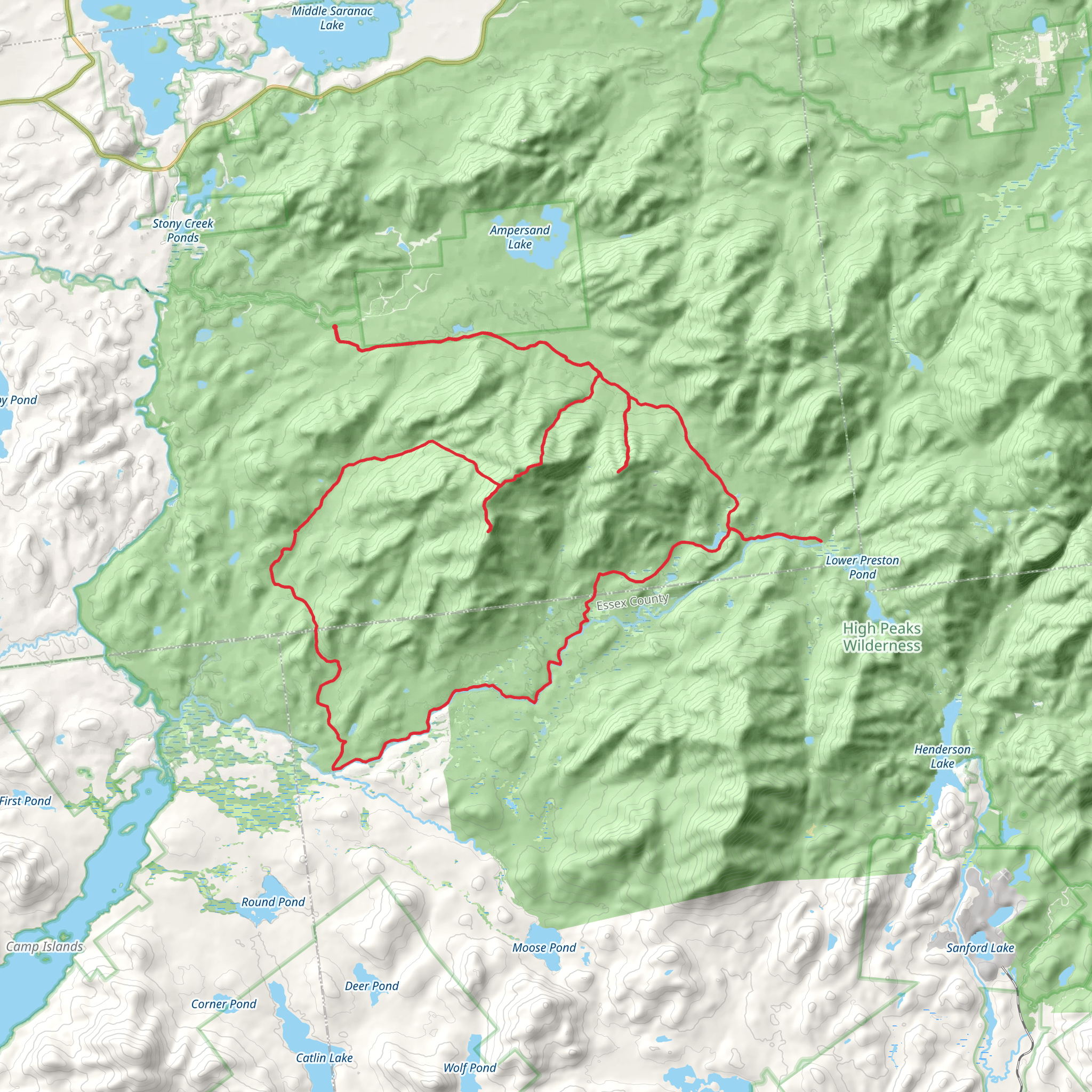 Seward Mountain Trail via Cold River Loop mobile static map